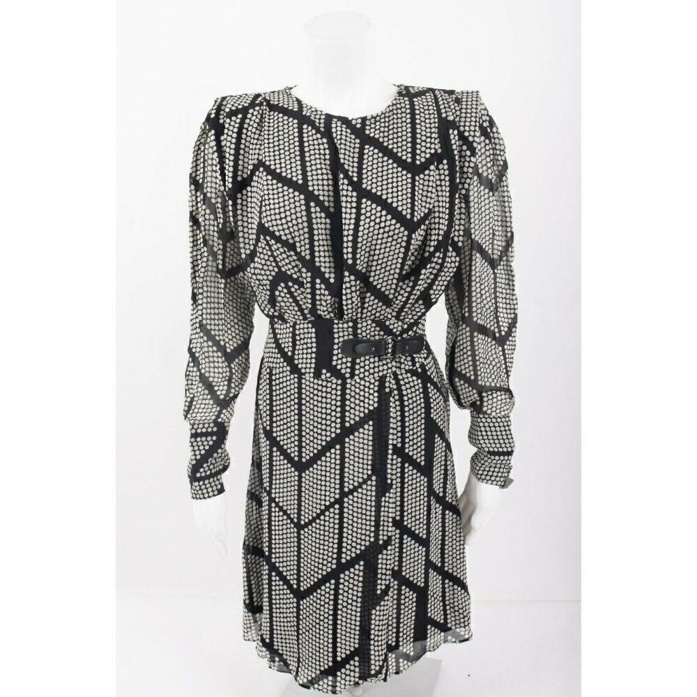 Massimo Dutti Womens A-line Dress Sz 4 EU 36 Black